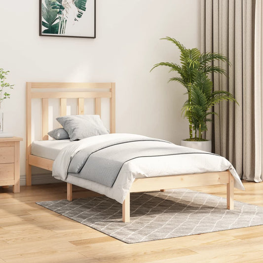 Bed Frame Solid Wood 92x187 cm Single Size