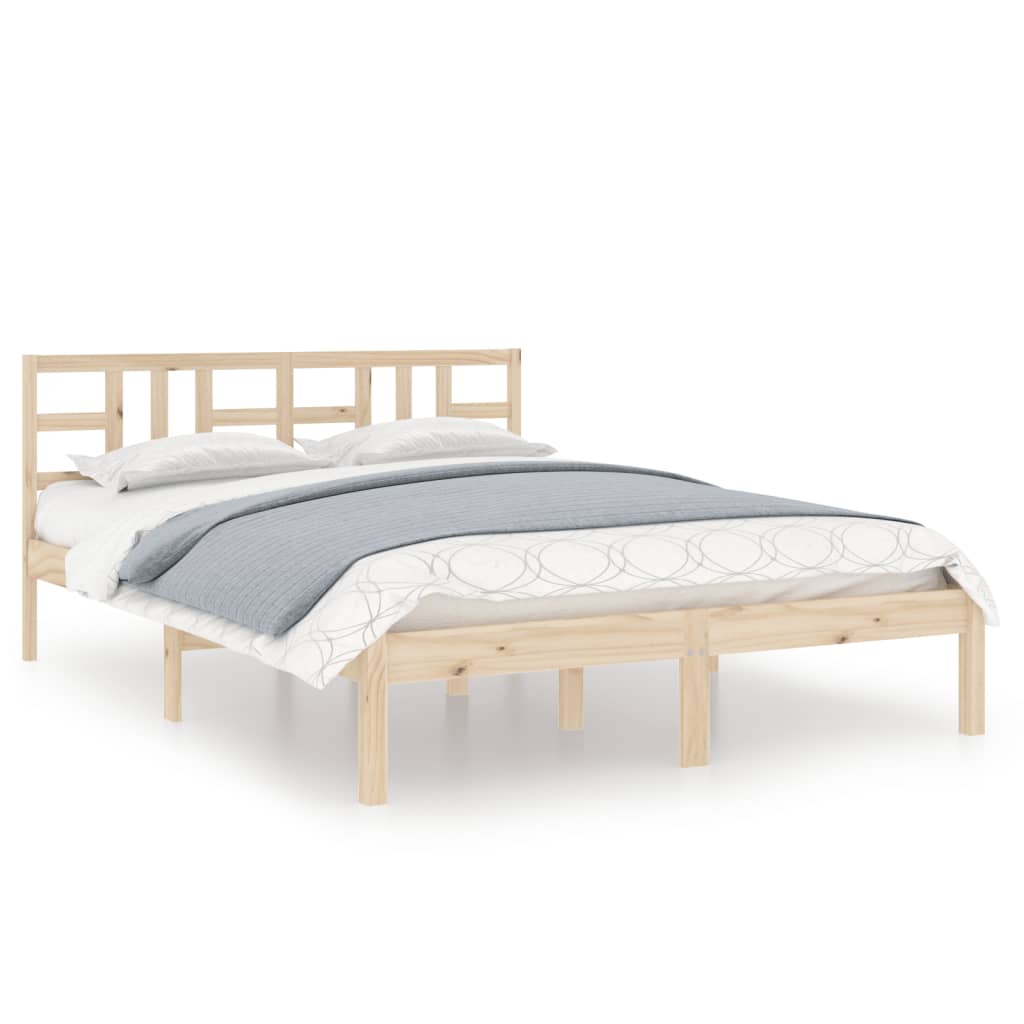 Bed Frame Solid Wood 183x203 cm King Size