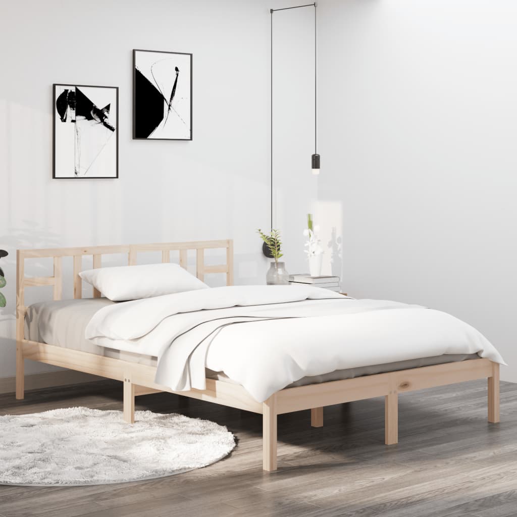 Bed Frame Solid Wood 183x203 cm King Size