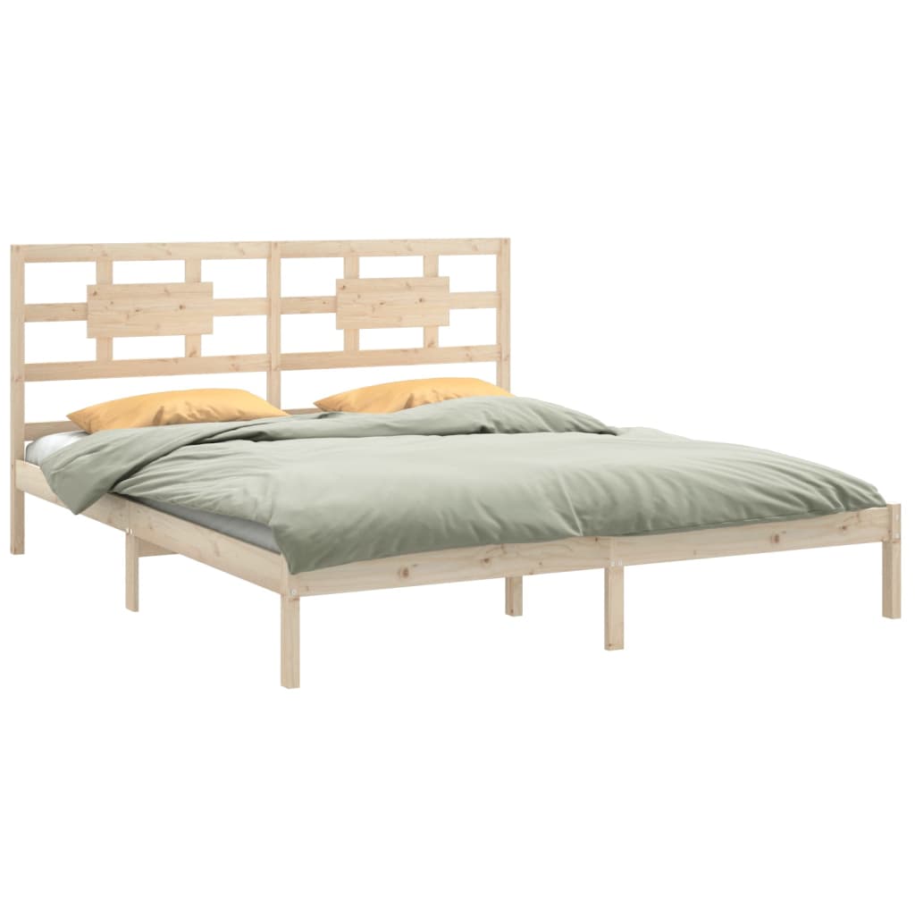 Bed Frame Solid Wood 183x203 cm King Size