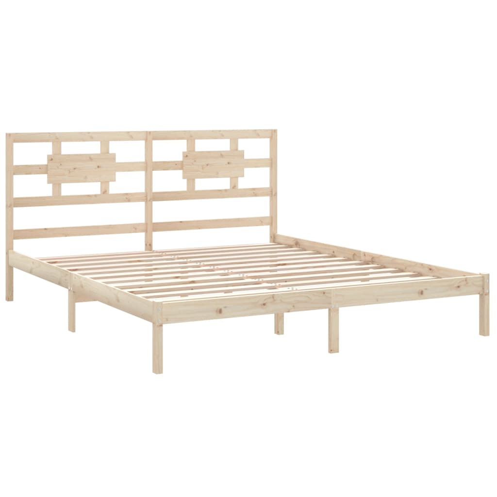 Bed Frame Solid Wood 183x203 cm King Size