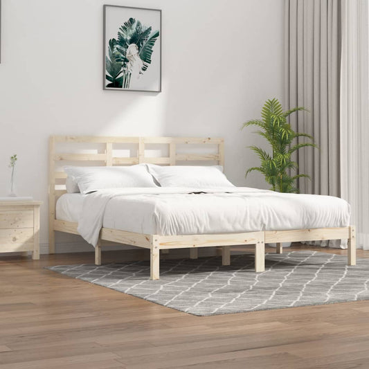 Bed Frame Solid Wood 183x203 cm King Size