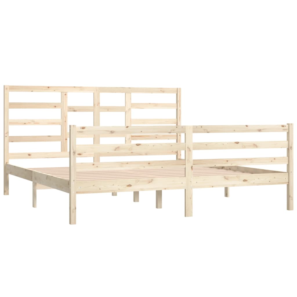 Bed Frame Solid Wood 183x203 cm King Size