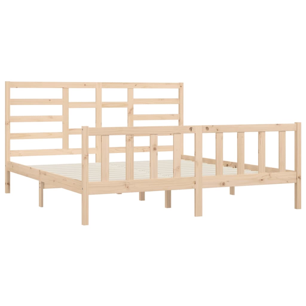 Bed Frame Solid Wood 183x203 cm King Size