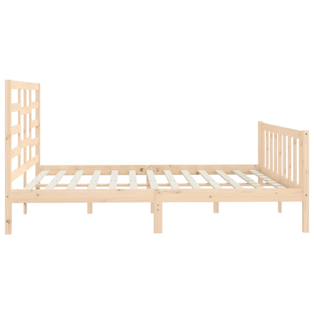 Bed Frame Solid Wood 183x203 cm King Size