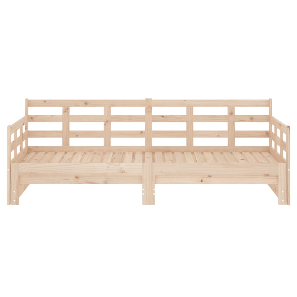 Pull-out Day Bed Solid Wood Pine 2x(92x187) cm Single Size