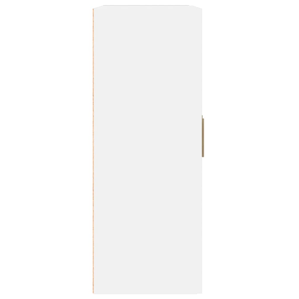 Wall Cabinet White 69.5x32.5x90 cm Engineered Wood