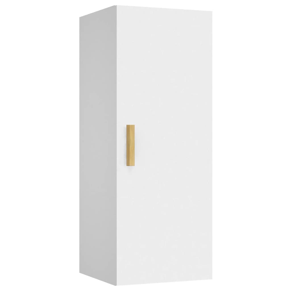 Wall Cabinet White 34.5x34x90 cm Engineered Wood