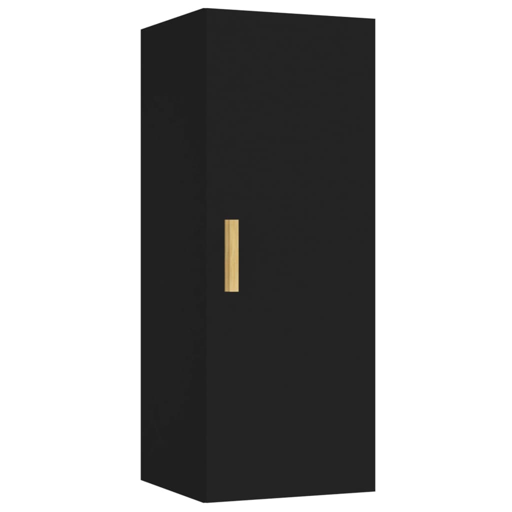 Wall Cabinet Black 34.5x34x90 cm Engineered Wood