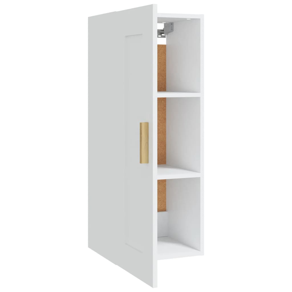 Wall Cabinet White 35x34x90 cm Engineered Wood