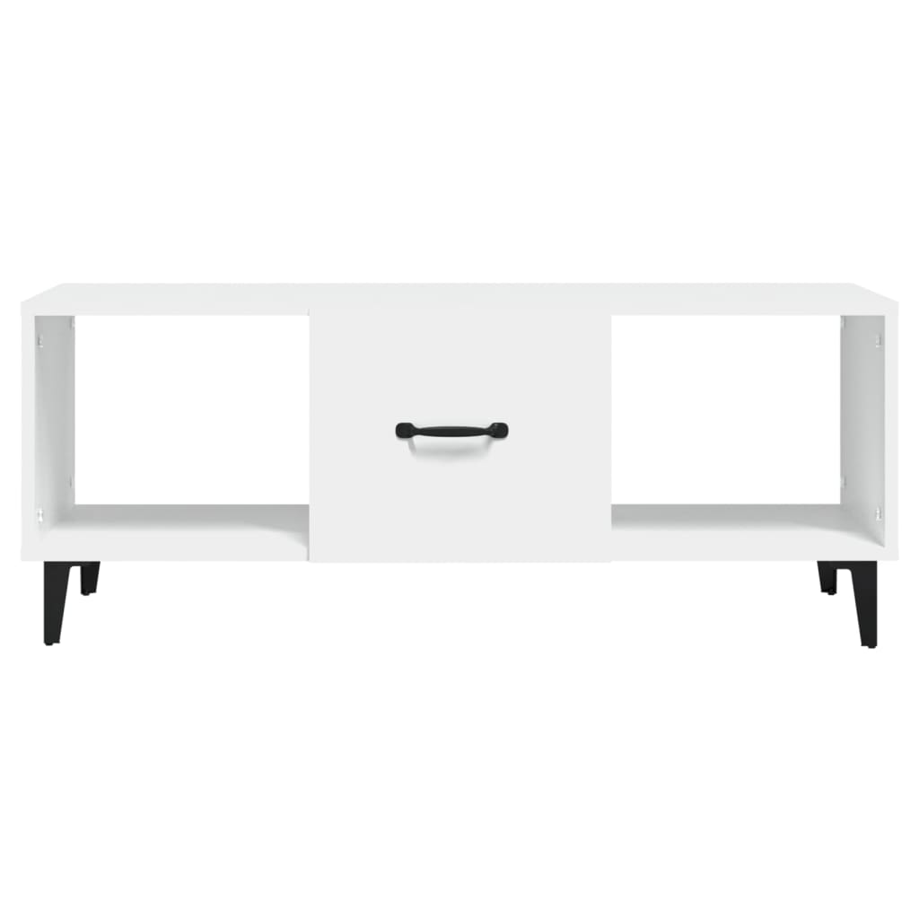 Coffee Table White 102x50x40 cm Engineered Wood