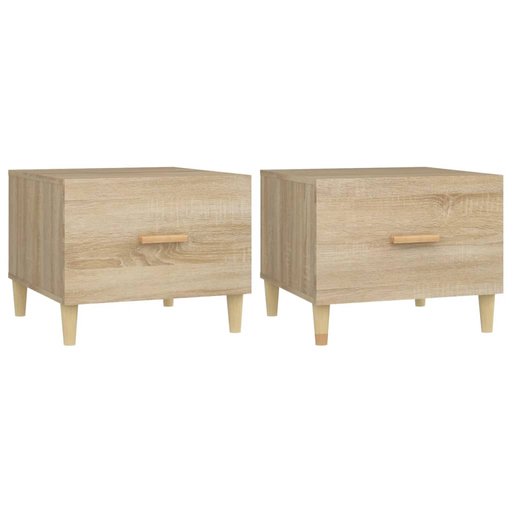 Coffee Tables 2 pcs Sonoma Oak 50x50x40 cm Engineered Wood