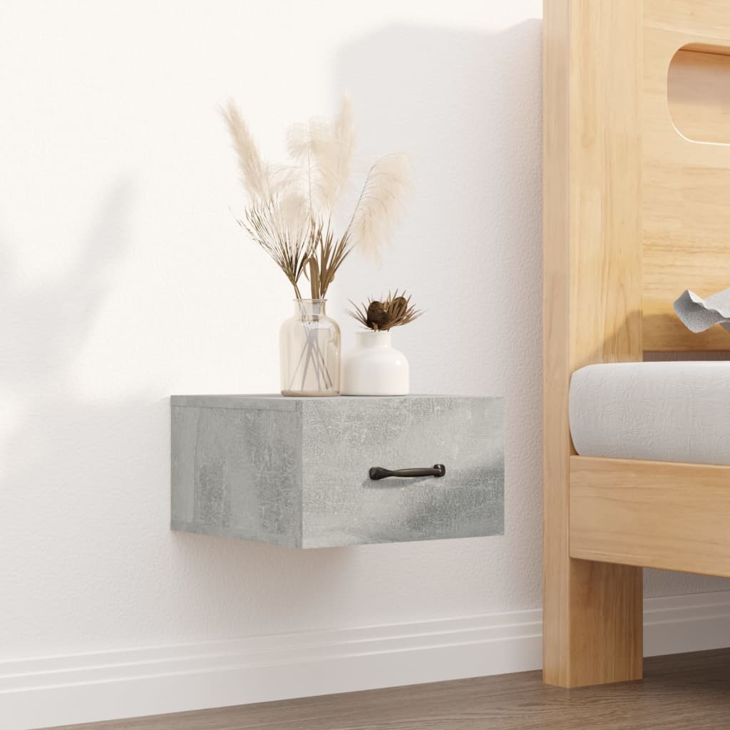 Wall-mounted Bedside Cabinets 2 pcs Concrete Grey 35x35x20 cm