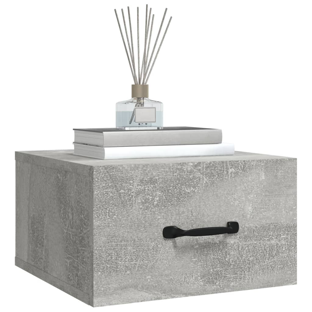 Wall-mounted Bedside Cabinets 2 pcs Concrete Grey 35x35x20 cm