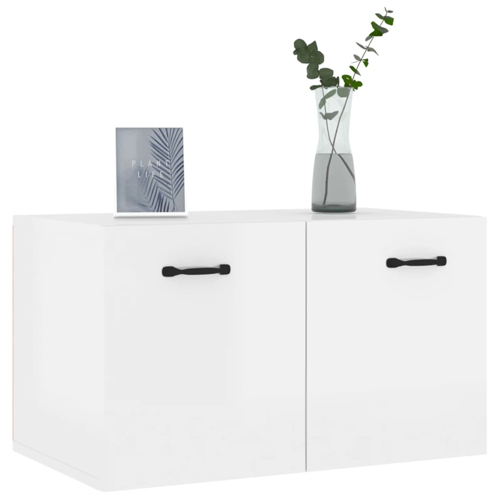 Wall Cabinet High Gloss White 80x35x36.5 cm Engineered Wood