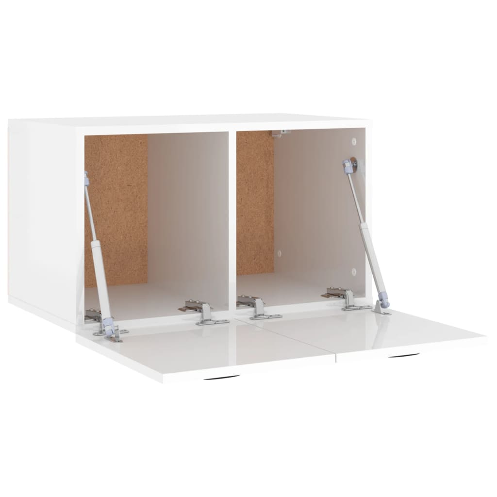 Wall Cabinet High Gloss White 80x35x36.5 cm Engineered Wood