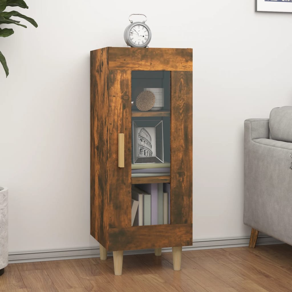 Sideboard Smoked Oak 34.5x34x90 cm Engineered Wood