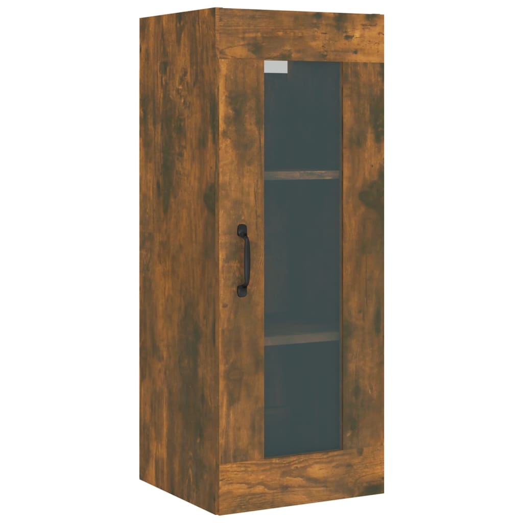 Hanging Wall Cabinet Smoked Oak 34.5x34x90 cm