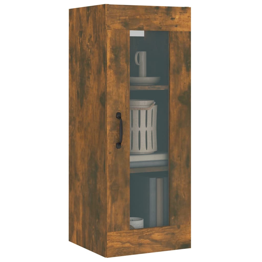 Hanging Wall Cabinet Smoked Oak 34.5x34x90 cm