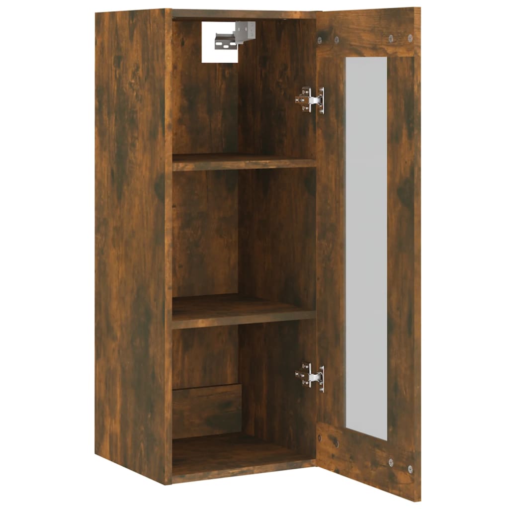 Hanging Wall Cabinet Smoked Oak 34.5x34x90 cm