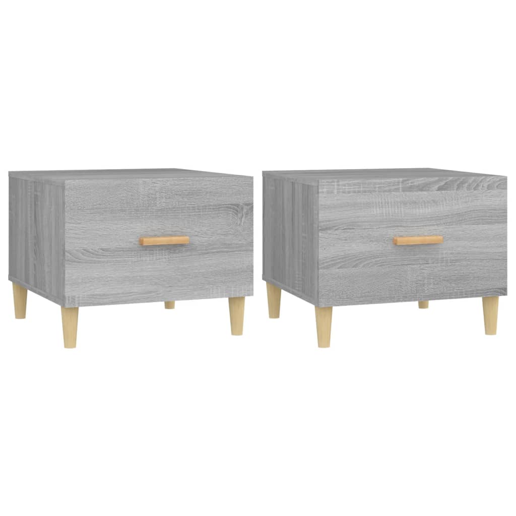 Coffee Tables 2 pcs Grey Sonoma 50x50x40 cm Engineered Wood