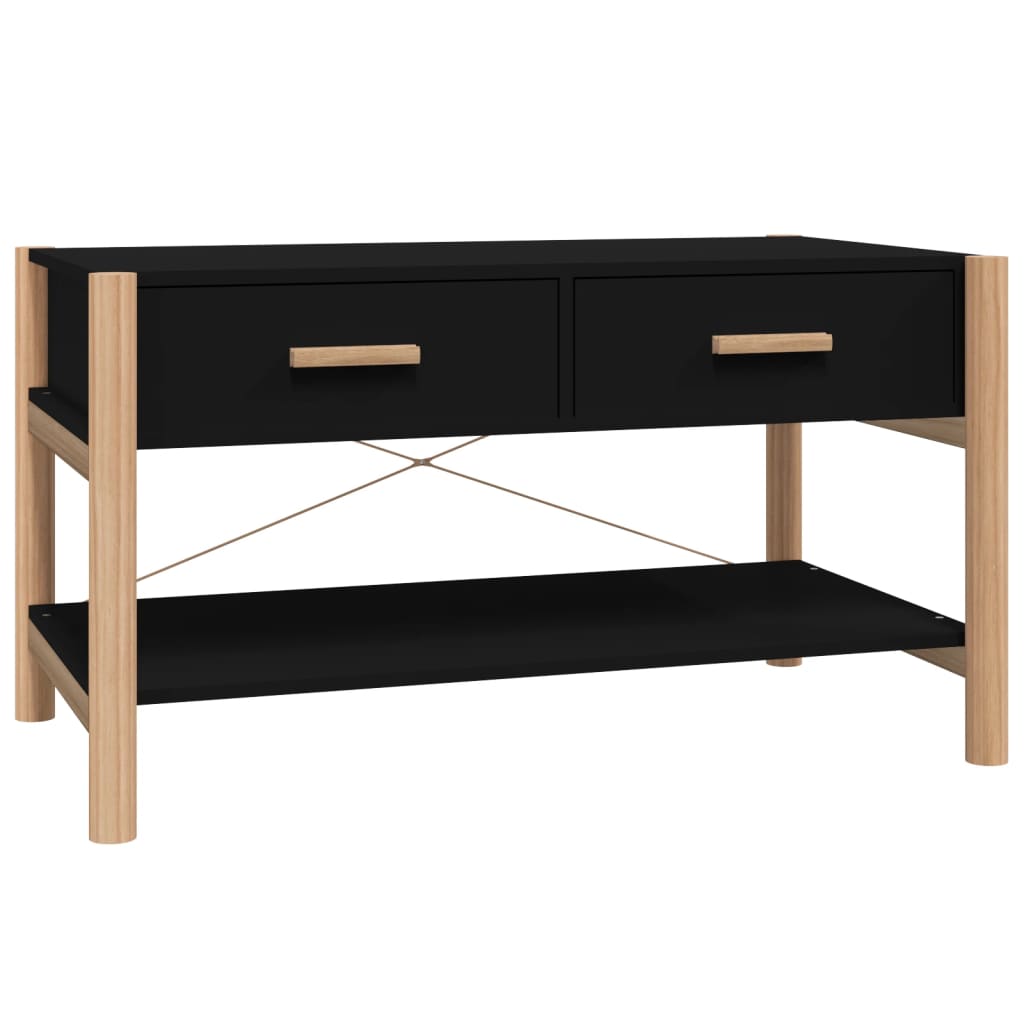 Coffee Table Black 82x48x45 cm Engineered Wood