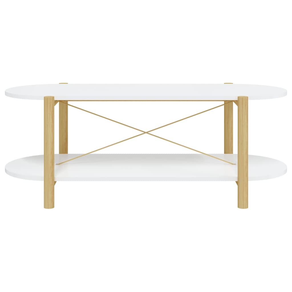 Coffee Table White 110x48x40 cm Engineered Wood