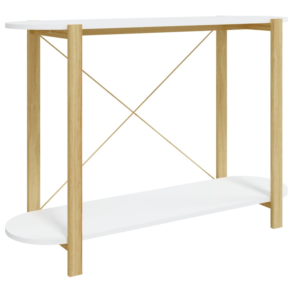 Console Table White 110x38x75 cm Engineered Wood