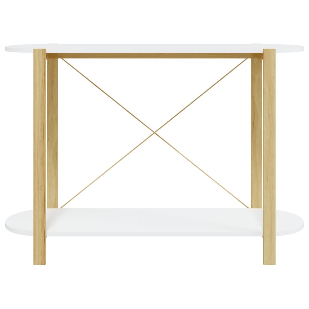 Console Table White 110x38x75 cm Engineered Wood