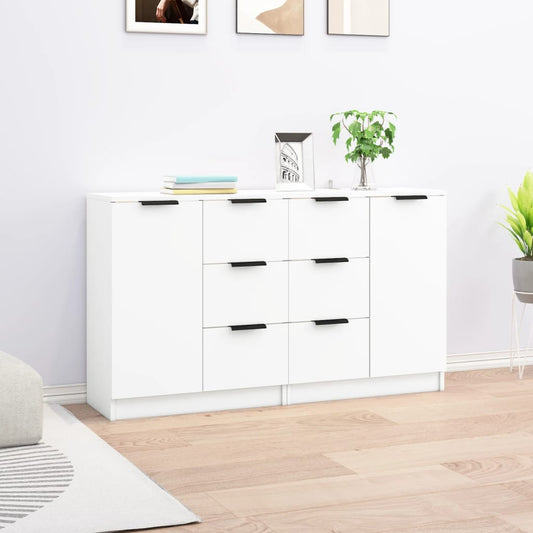 Sideboards 2 pcs White 60x30x70 cm Engineered Wood