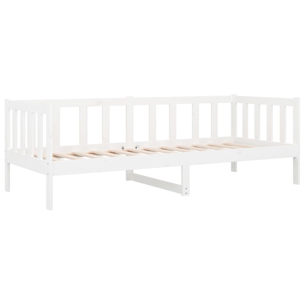 Day Bed White 92x187 cm Single Size Solid Wood Pine