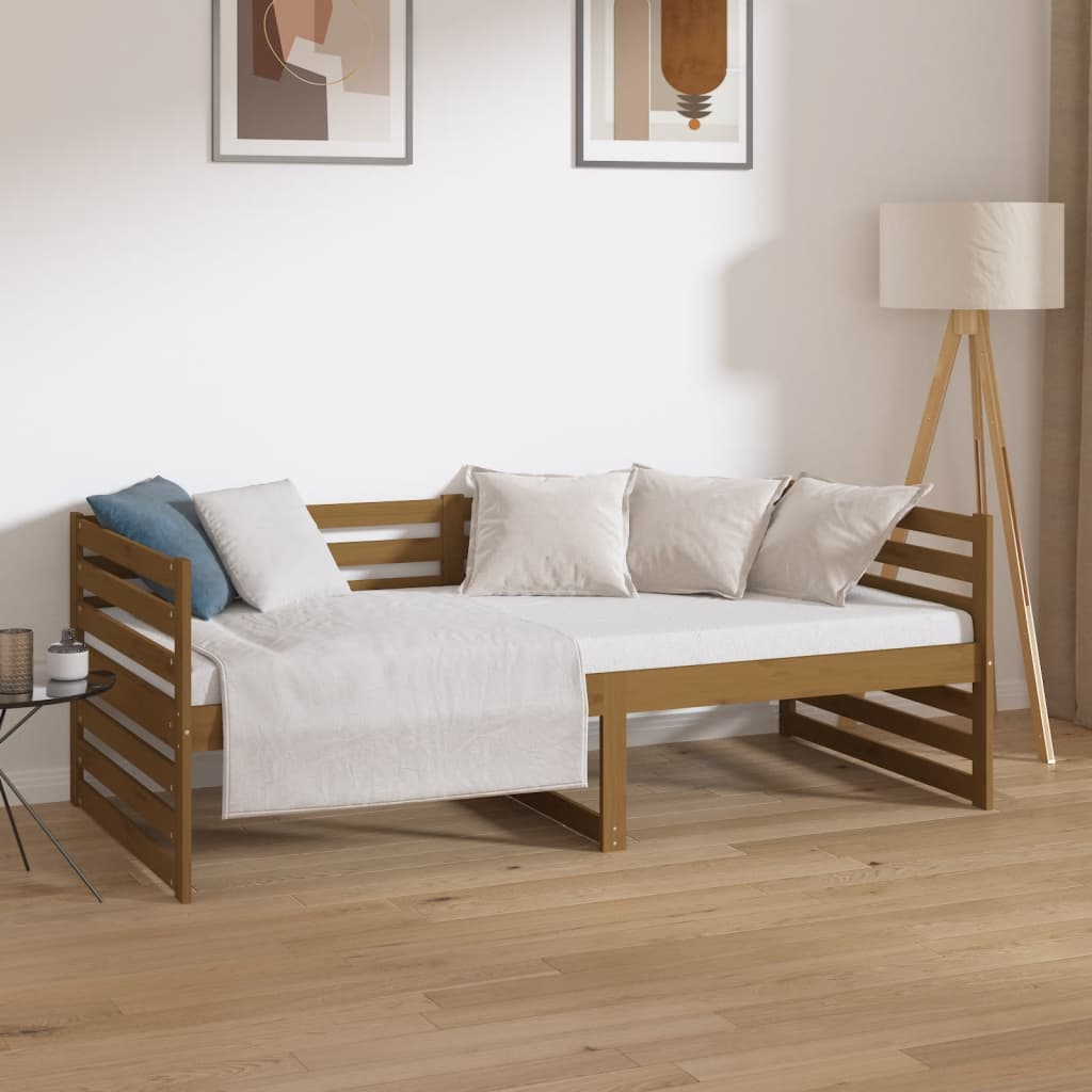 Day Bed Honey Brown 92x187 cm Single Size Solid Wood Pine