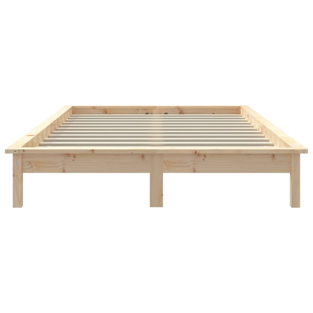 Bed Frame 153x203 cm Solid Wood Pine Queen Size