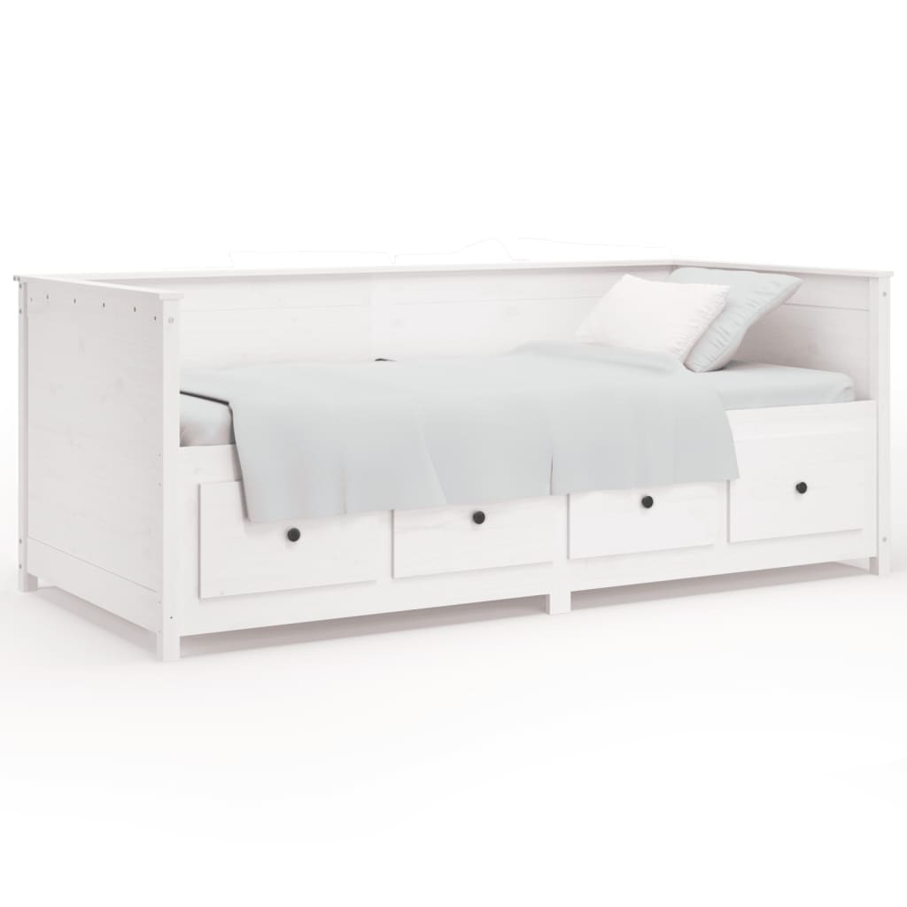 Day Bed White 80x200 cm Solid Wood Pine