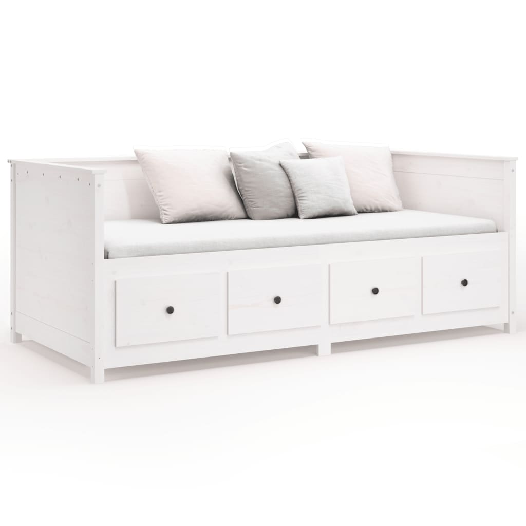 Day Bed White 80x200 cm Solid Wood Pine