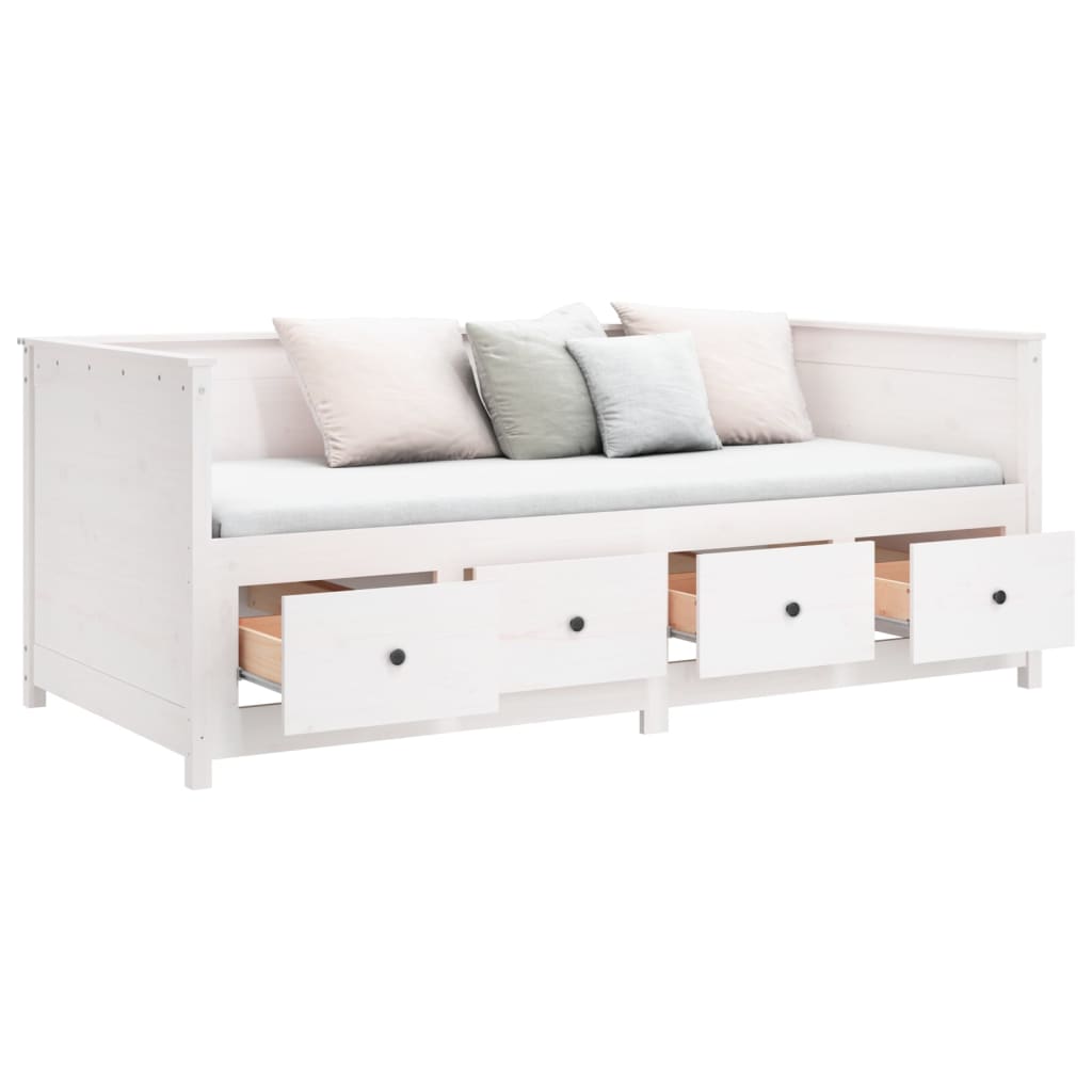 Day Bed White 80x200 cm Solid Wood Pine