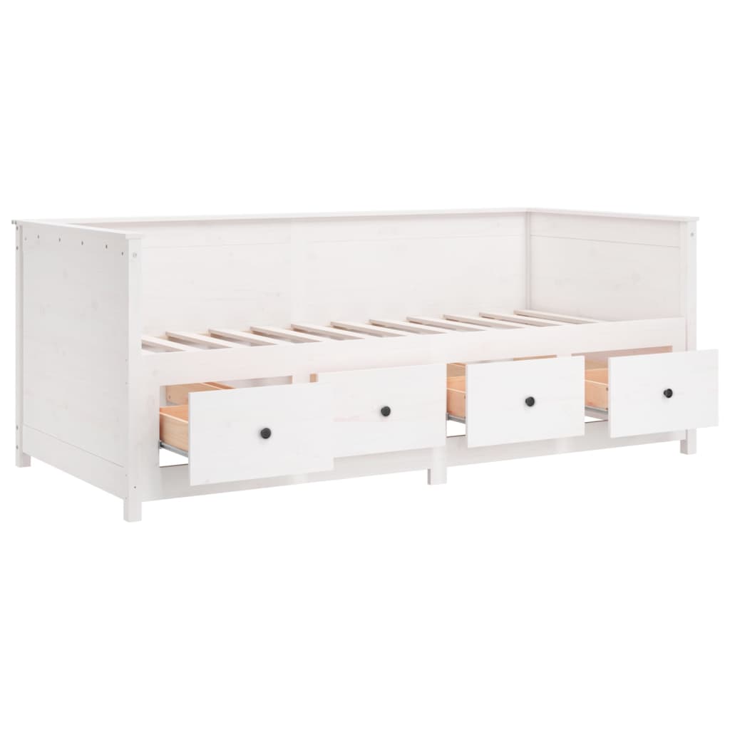 Day Bed White 80x200 cm Solid Wood Pine