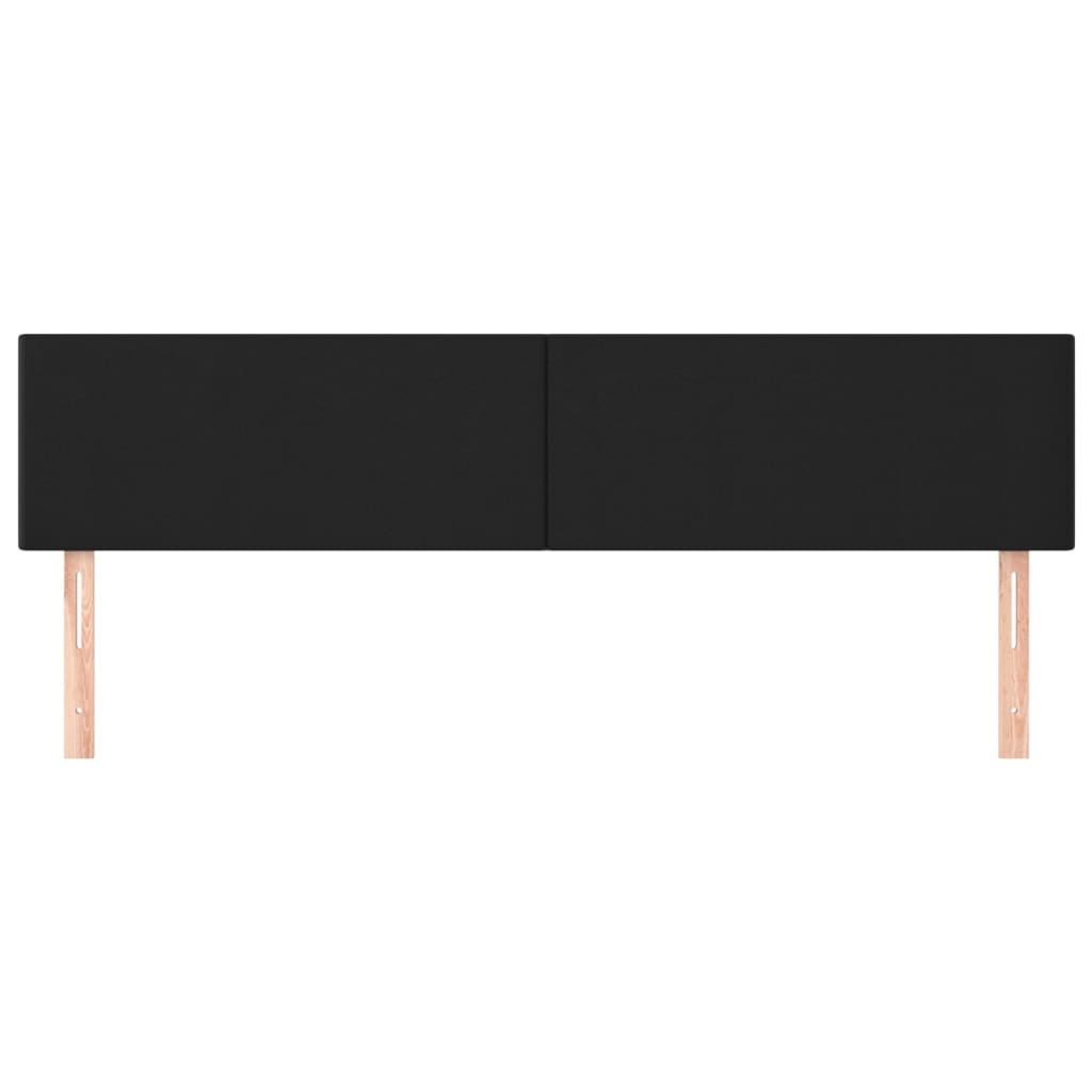 Headboards 2 pcs Black 100x5x78/88 cm Faux Leather