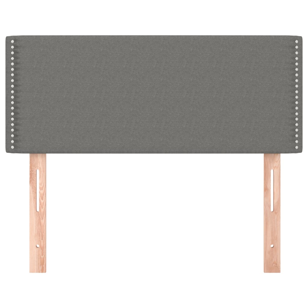 Headboard Dark Grey 100x5x78/88 cm Fabric