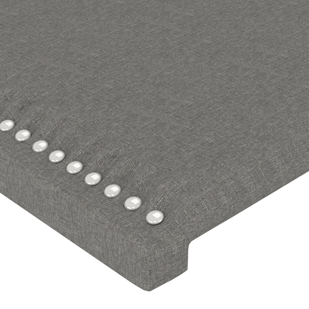 Headboard Dark Grey 100x5x78/88 cm Fabric