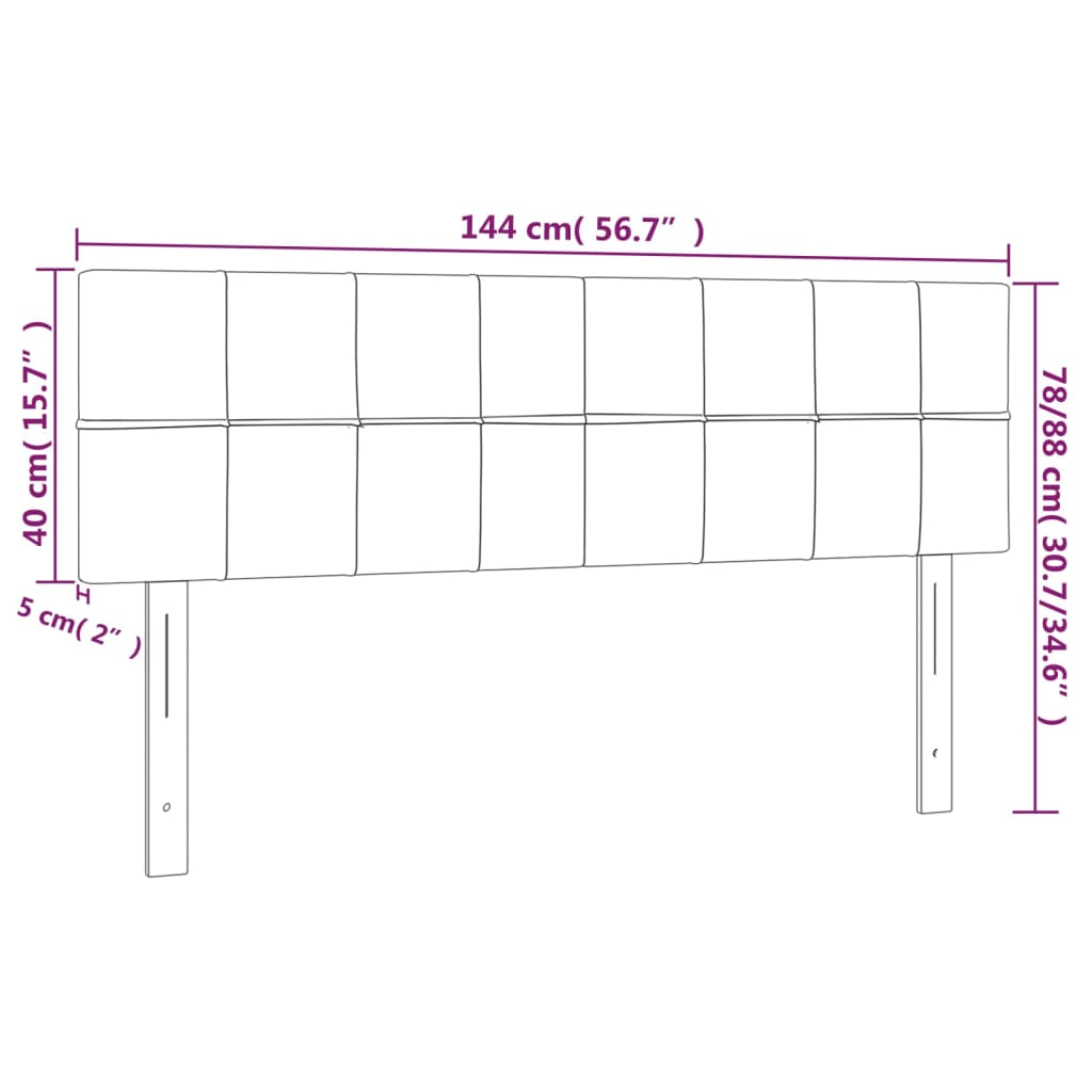 Headboards 2 pcs Dark Grey 72x5x78/88 cm Fabric