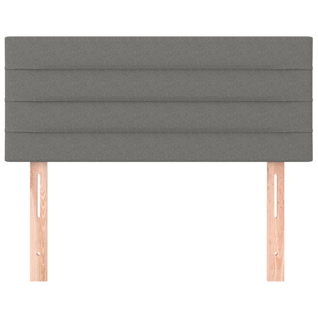 Headboard Dark Grey 100x5x78/88 cm Fabric