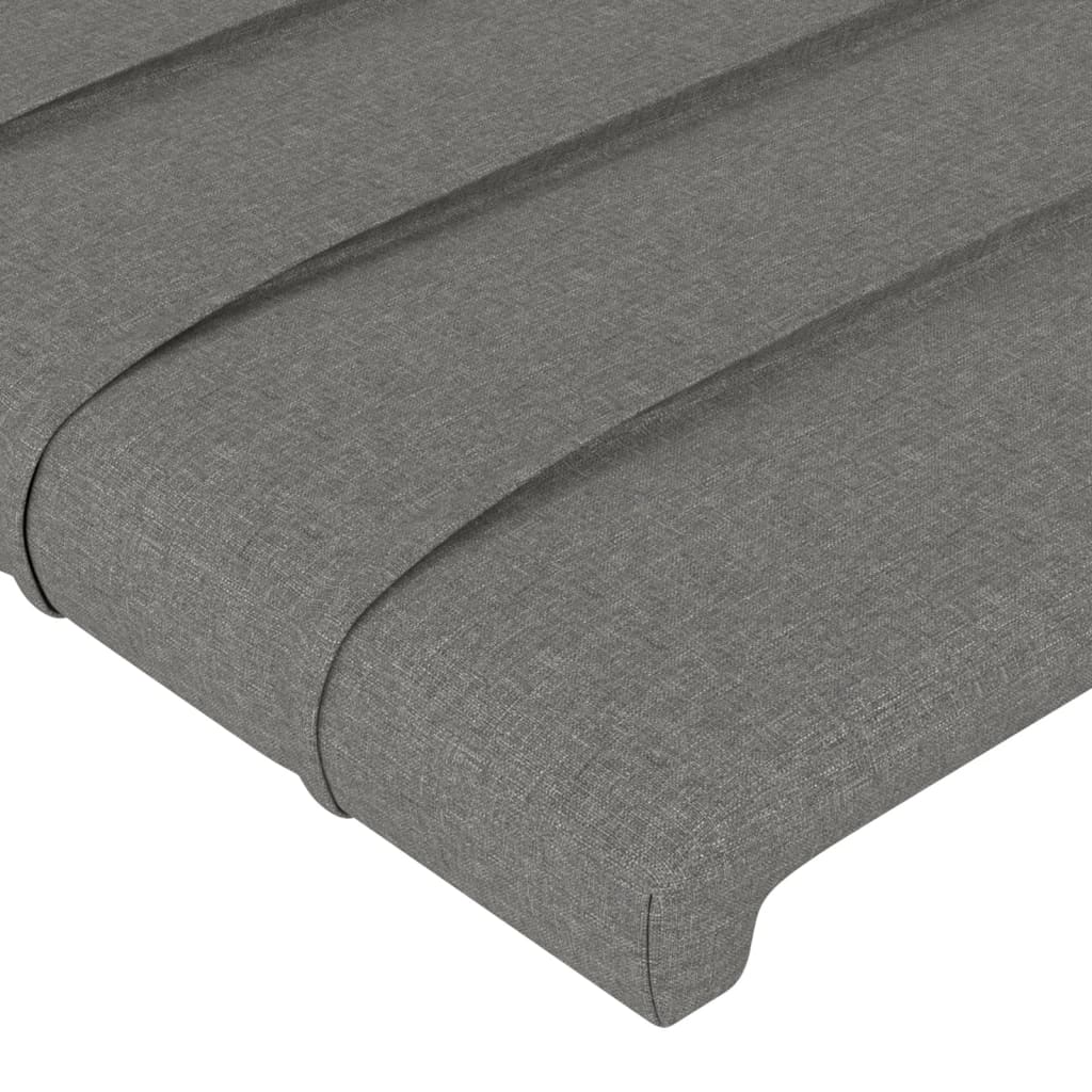 Headboards 2 pcs Dark Grey 100x5x78/88 cm Fabric