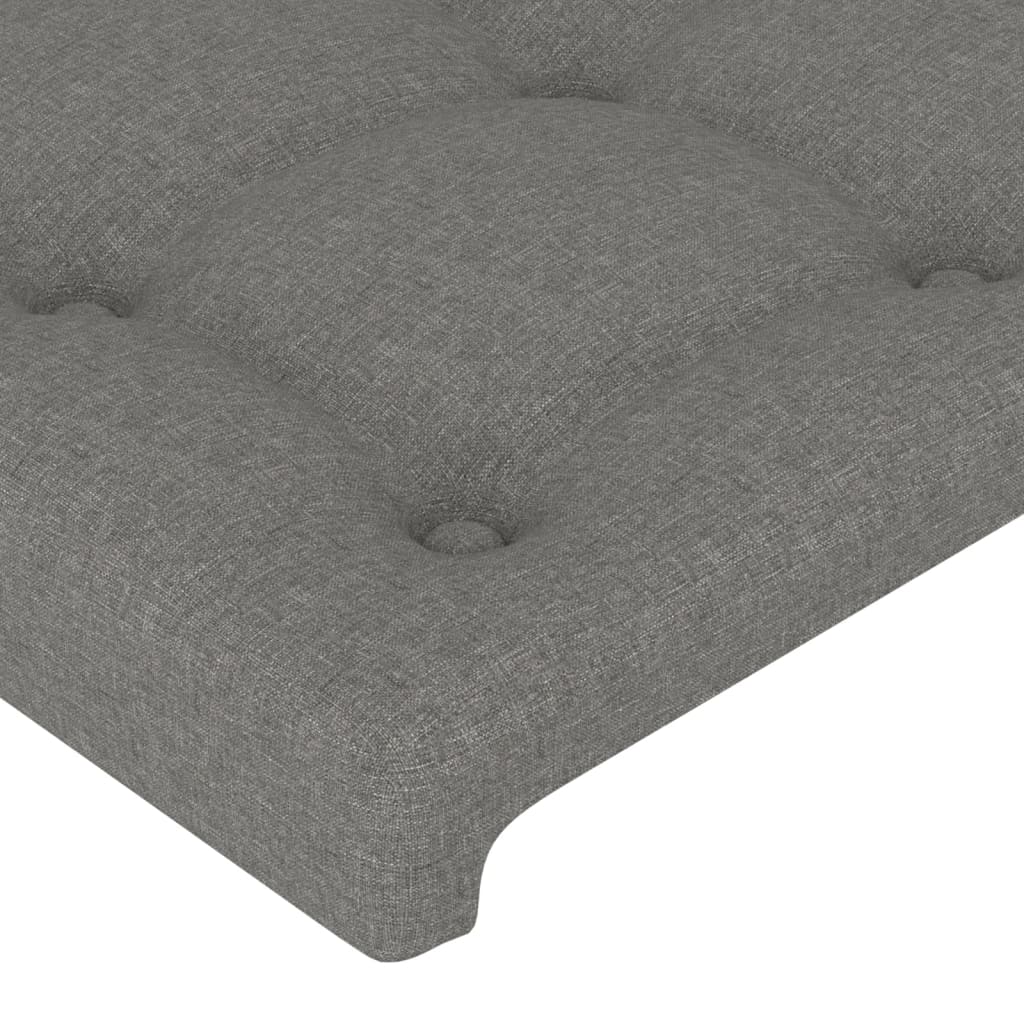 Headboard Dark Grey 100x5x78/88 cm Fabric