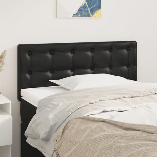 Headboard Black 100x5x78/88 cm Faux Leather