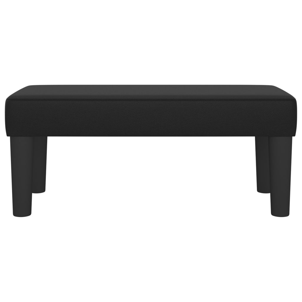 Bench Black 70x30x30 cm Faux Leather