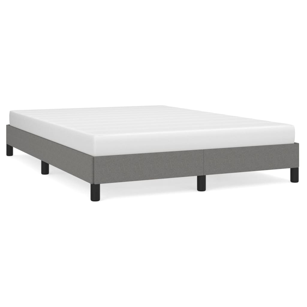 Bed Frame Dark Grey 153x203 cm Queen Size Fabric