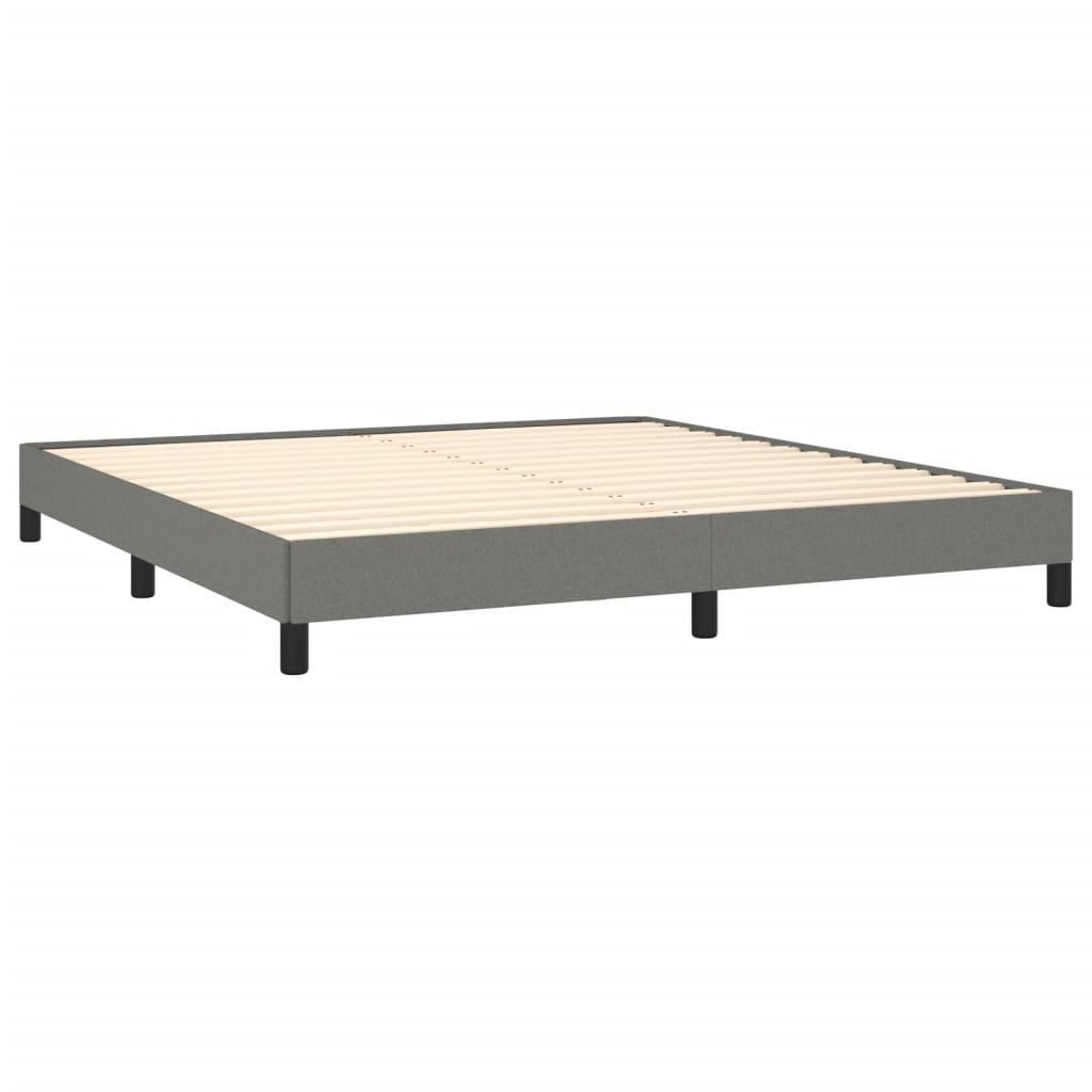 Bed Frame Dark Grey 153x203 cm Queen Size Fabric