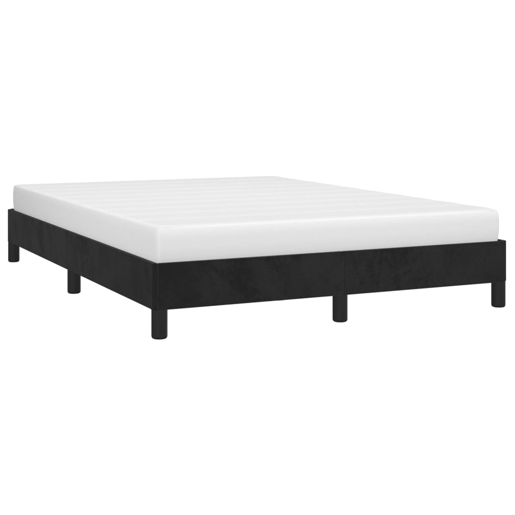 Bed Frame Black 137x187 cm Double Size Velvet