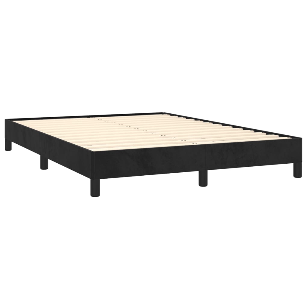 Bed Frame Black 137x187 cm Double Size Velvet